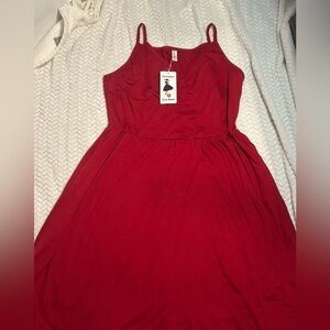 Women Wine Sun Dress